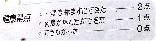 グリーンパーク 水上アスレチック　得点