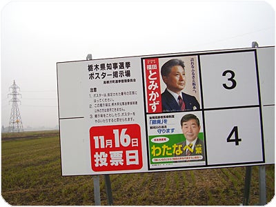 選挙　栃木県知事選