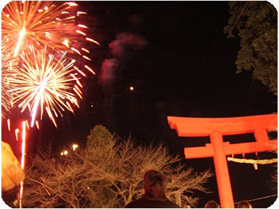 ひばらさんの栃木探訪-カウントダウン　安住神社　花火