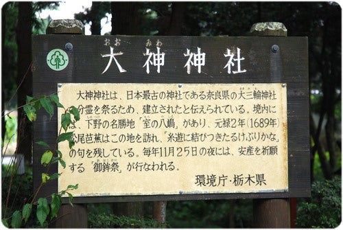 ひばらさんの栃木探訪-ひばらさんの栃木探訪　大神神社　室の八嶋